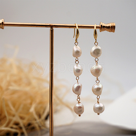 Vintage Style Freshwater Pearl Dangle Earrings OD7555-3-1