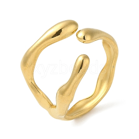 304 Stainless Steel Open Cuff Rings RJEW-Q780-01G-1