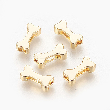 Brass Slide Charms X-KK-T014-123G-1