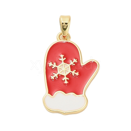 Brass Enamel Pendants KK-B158-01G-1