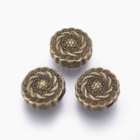 Tibetan Style Alloy Beads X-TIBEB-R022-AB-LF-1