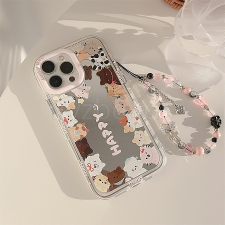 Cat Mirrored Axrylic Mobile Phone Cover PW-WG472D8-11-1