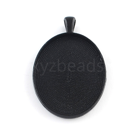 Electrophoresis Alloy Oval Big Pendant Cabochon Settings X-PALLOY-Q304-17-NR-1