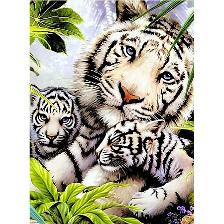 5D DIY Diamond Painting Animals Canvas Kits DIY-C004-01-1