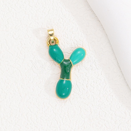 Alloy Enamel Pendants ENAM-S023-01G-Y-1