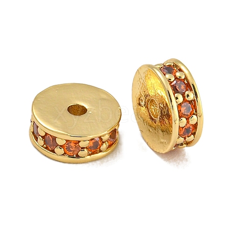 Rack Plating Brass Micro Pave Cubic Zirconia Beads KK-U030-27G-09-1