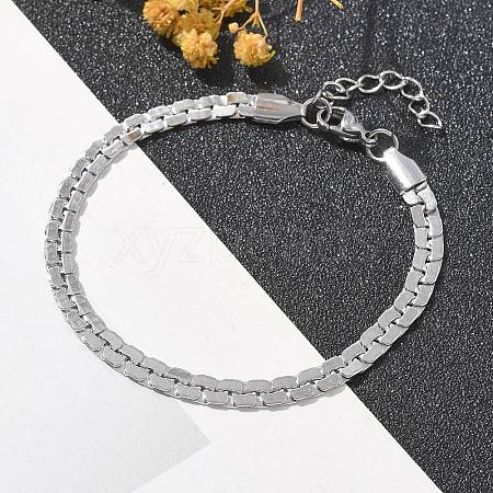 304 Stainless Steel Snake Link Chain Bracelets for Women BJEW-F488-22P-1