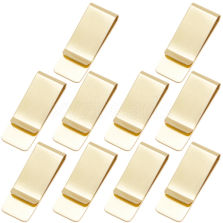 10Pcs Stainless Steel Money Clips AJEW-CP0008-90G-1