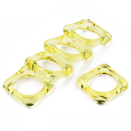 Transparent Acrylic Finger Rings RJEW-T010-03H-1