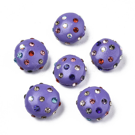 Polymer Clay Rhinestone Beads RB-S056-27D-1