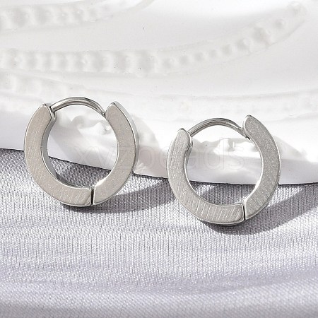 Tarnish Resistant 202 Stainless Steel Huggie Hoop Earrings LS-EJEW-O087-09A-P-1
