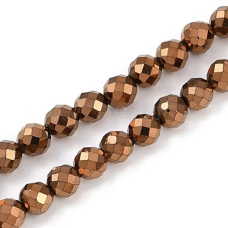 Electroplated Synthetic Non-magnetic Hematite Beads Strands G-H072-B01-01C-1