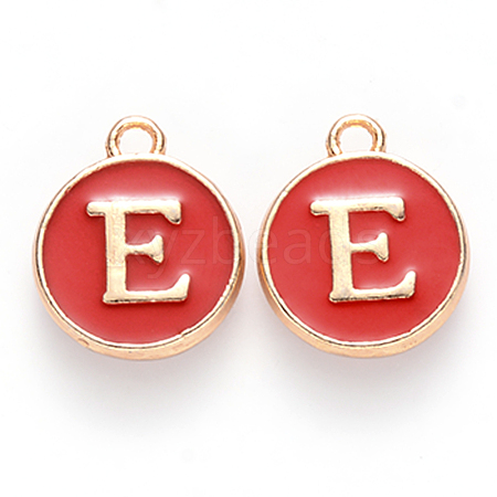 Golden Plated Alloy Enamel Charms ENAM-S118-03E-1