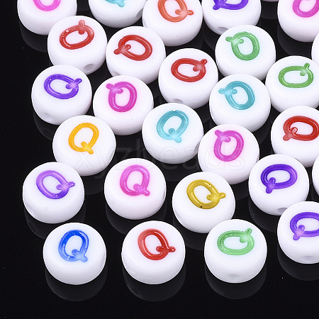 Initial Acrylic Beads X-OACR-E001-20Q-1