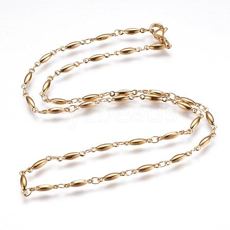 304 Stainless Steel Chain Necklaces STAS-P164-22G-1