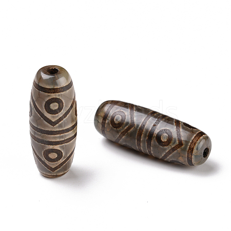 Tibetan Style dZi Beads TDZI-E004-37-1