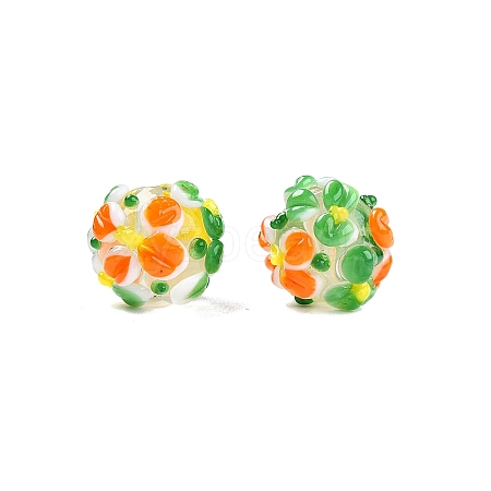 Handmade Two-Tone Lampwork Beads LAMP-T022-01A-06-1