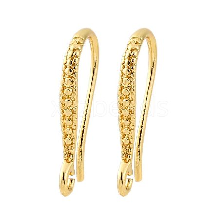 Brass Earring Hooks EJEW-R025-14G-1
