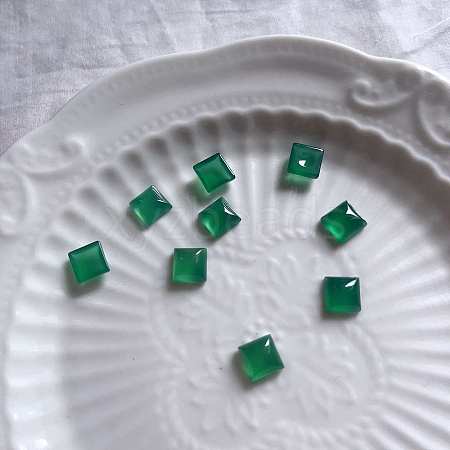 Natural Green Onyx Agate(Dyed & Heated) Cabochons FIND-PW0024-28-1