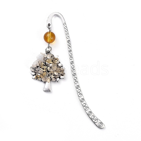 Tibetan Style Alloy Bookmarks AJEW-JK00158-01-1