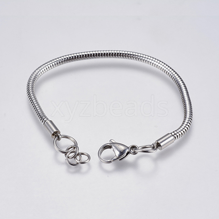 304 Stainless Steel Snake Chain Bracelet Making X-STAS-F139-056P-C-1