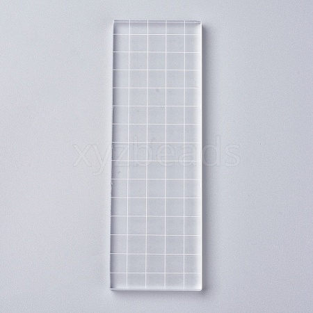 Acrylic Stamping Blocks Tools X-OACR-WH0003-24-1