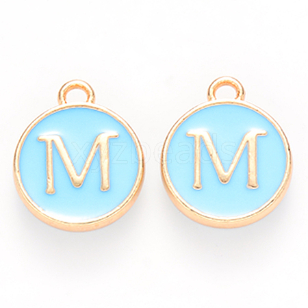 Golden Plated Alloy Enamel Charms ENAM-S118-04M-1