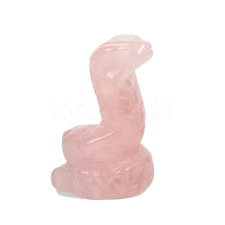 Natural Rose Quartz Carved Snake Figurines PW-WGA1AFF-02-1