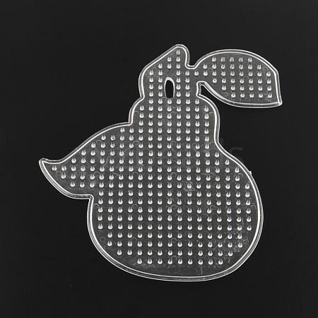 Pear ABC Plastic Pegboards used for 5x5mm DIY Fuse Beads X-DIY-Q009-33-1