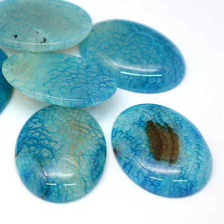 Oval Dyed Natural Crackle Agate Cabochons G-R349-30x40-01-1