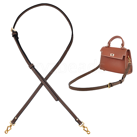 PU Leather Adjustable Bag Straps PURS-WH0005-63G-1