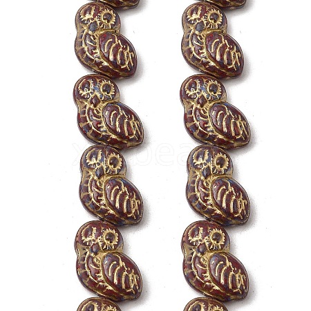 Painted Glass Beads Strands GLAA-Z021-08E-1