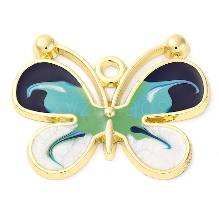 Alloy Enamel Pendants PALLOY-S034-02KCG-C-1