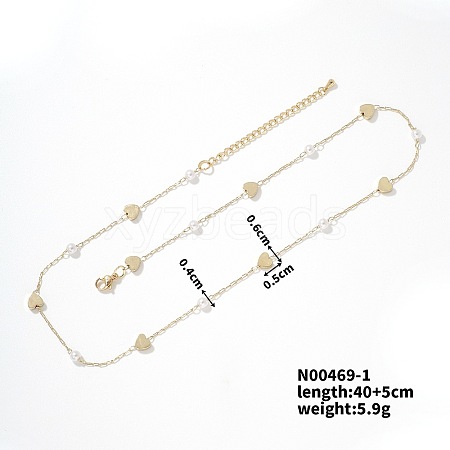 Fashion Elegant Plastic Imitation Pearl Chain Necklaces TS5370-1-1