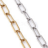 304 Stainless Steel Paperclip Chain Bracelets BJEW-TA0003-04-12