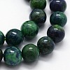 Natural Chrysocolla and Lapis Lazuli Beads Strands G-I199-37-4mm-3