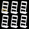   6Pcs 3 layers 24-Hole Acrylic Earring Display Stands ODIS-PH0001-52-1