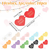 GOMAKERER 10Pcs 10 Colors Dopamine Color Series Heart with Word Spray Painted Alloy Adjustable Jean Button Pins FIND-GO0001-45-2