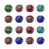 Beadthoven 60Pcs 6 Colors Handmade Gold Sand Lampwork Beads LAMP-BT0001-01-7