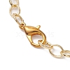 Teardrop Glass & Cross Alloy Pendant Necklaces NJEW-JN04962-5