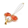 Glass Pearl Big Pendants PALLOY-MZ00384-05-4