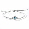 Adjustable Evil Eye Polyester Cord Braided Bracelets for Men Women BI7988-11-1