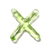 Transparent Resin Alphabet Pendants LS-RESI-C028-02X-2