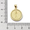 Brass Micro Pave Clear Cubic Zirconia Pendants KK-A221-28C-G-3