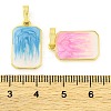 Brass Enamel Pendants KK-S401-10G-3