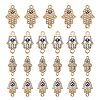 40Pcs 4 Style Alloy Rhinestone Links/Connectors ALRI-LS0001-01-2