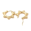 Ion Plating(IP) 304 Stainless Steel Flower Hoop Earrings for Women EJEW-K242-05G-2