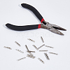 SUPERFINDINGS 300Pcs Iron Folding Crimp Ends STAS-FH0001-86-4