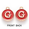 Golden Plated Enamel Alloy Charms ENAM-SZ0001-26C-G-3