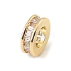 Brass Pave Cubic Zirconia European Beads CU-CBA389D-03G-03-2